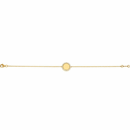 Bracelet Médaillon Diamant Or Jaune
