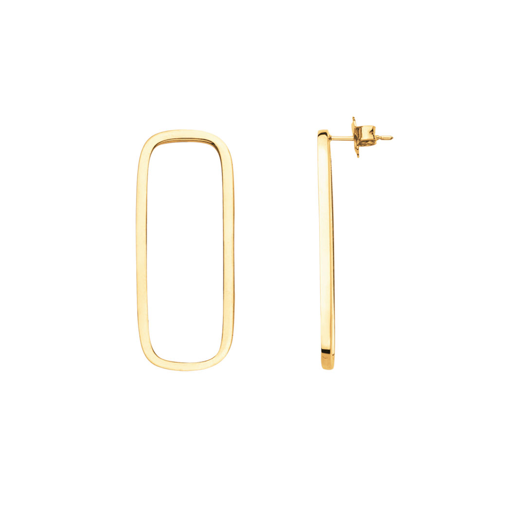 Boucles d'oreilles Rectangle Or