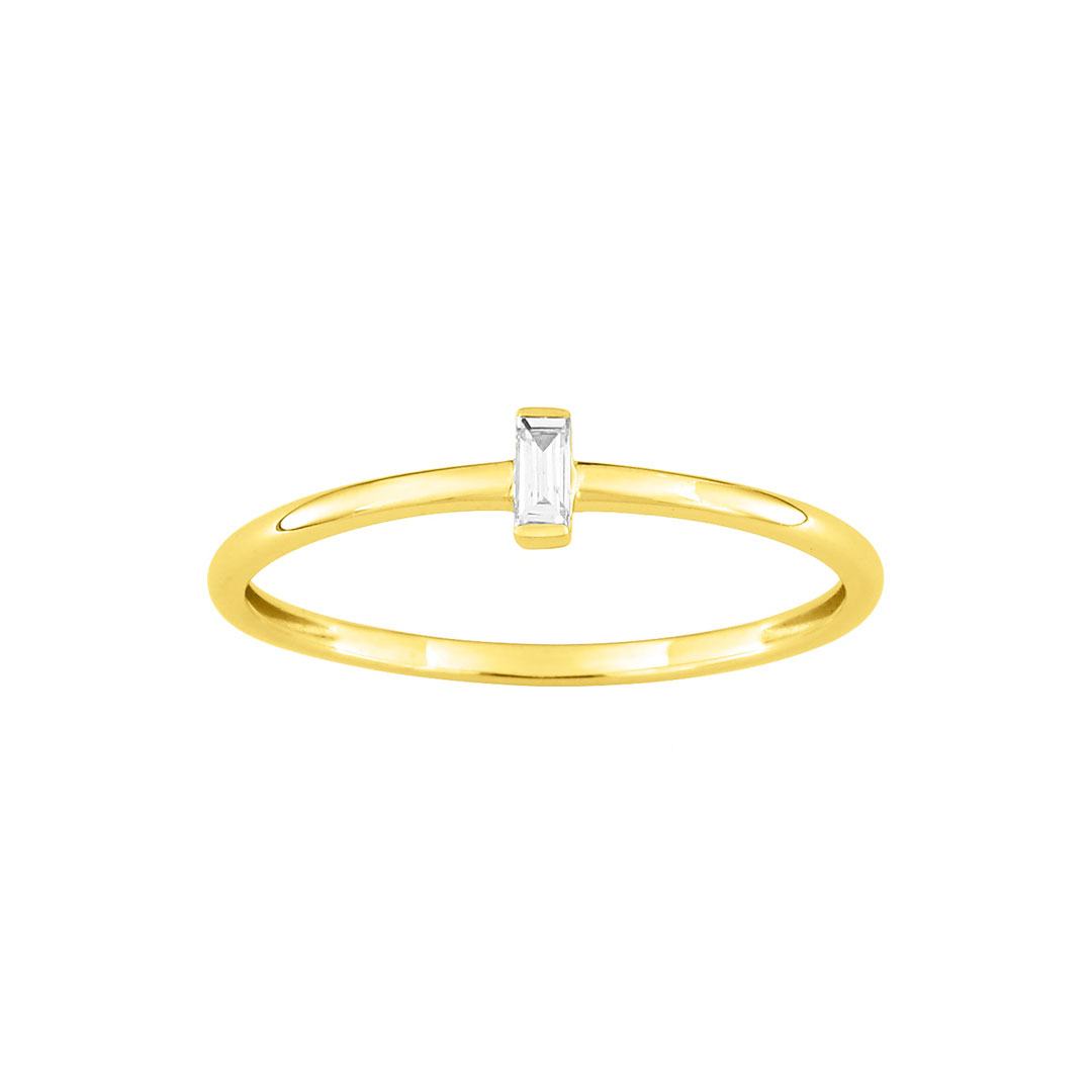 Bague Diamant Baguette Or