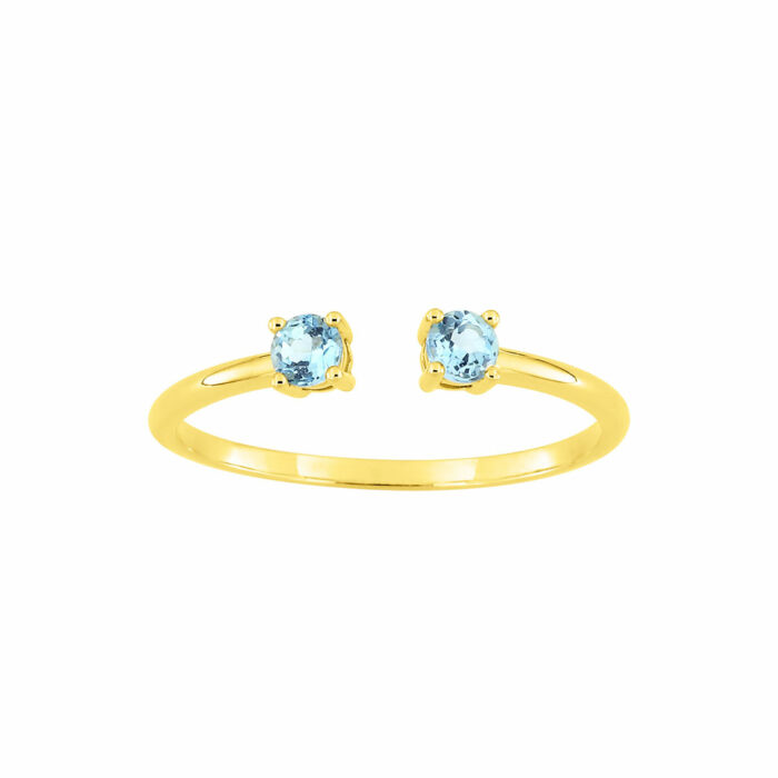 Bague Ouverte topaze Or Jaune