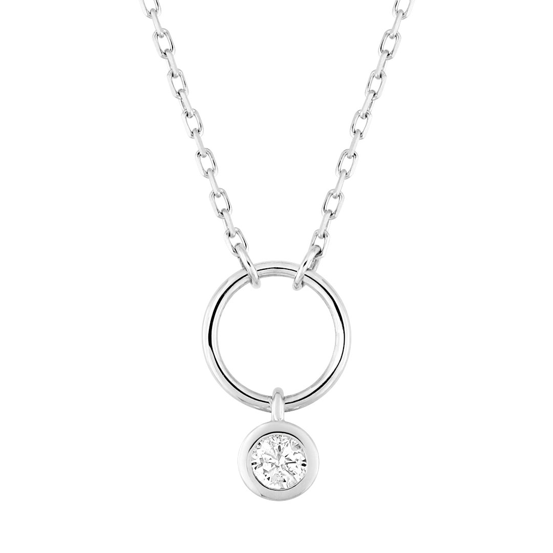 Collier Pendentif Cercle Diamant