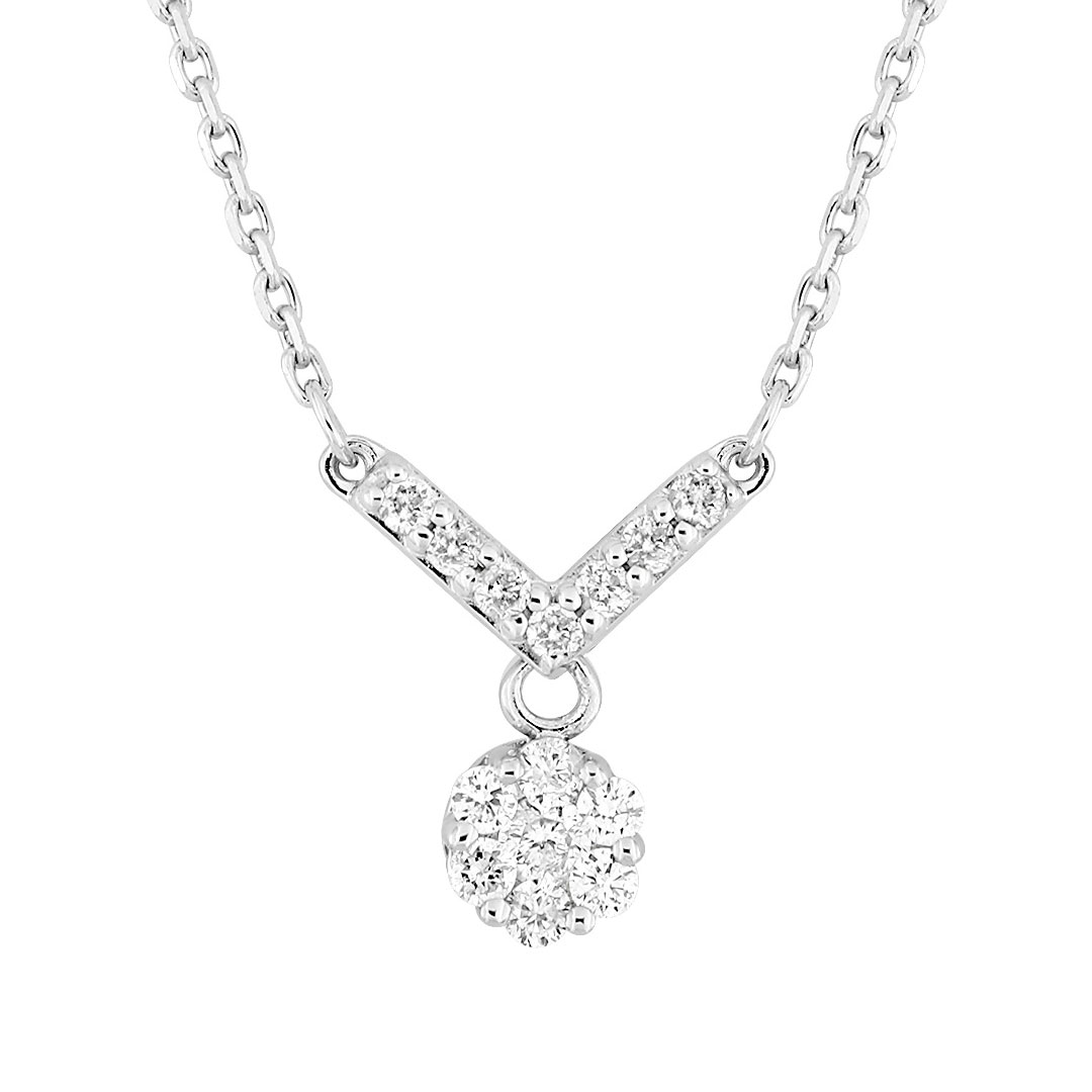 Collier illusion diamant