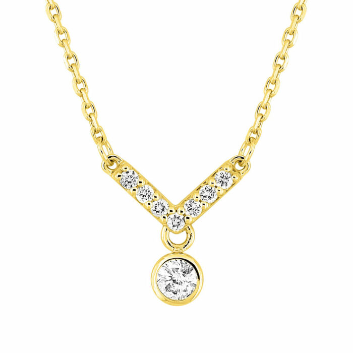 Pendentif Diamant Or Jaune
