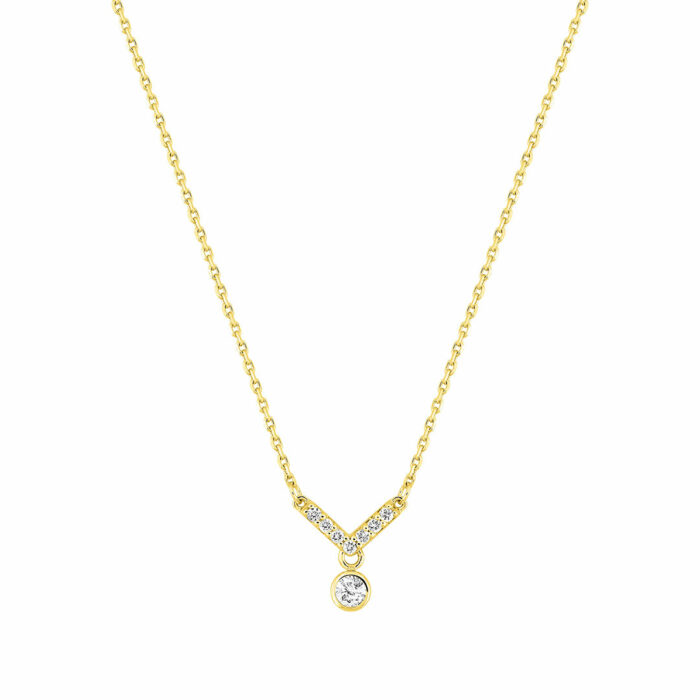 Pendentif Diamant Or Jaune