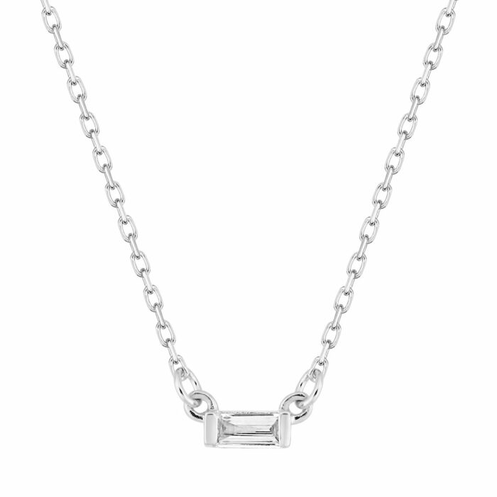 Collier Diamant Baguette