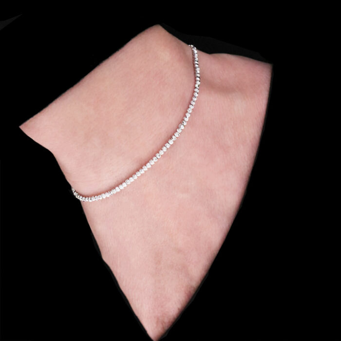 Bracelet boules or blanc