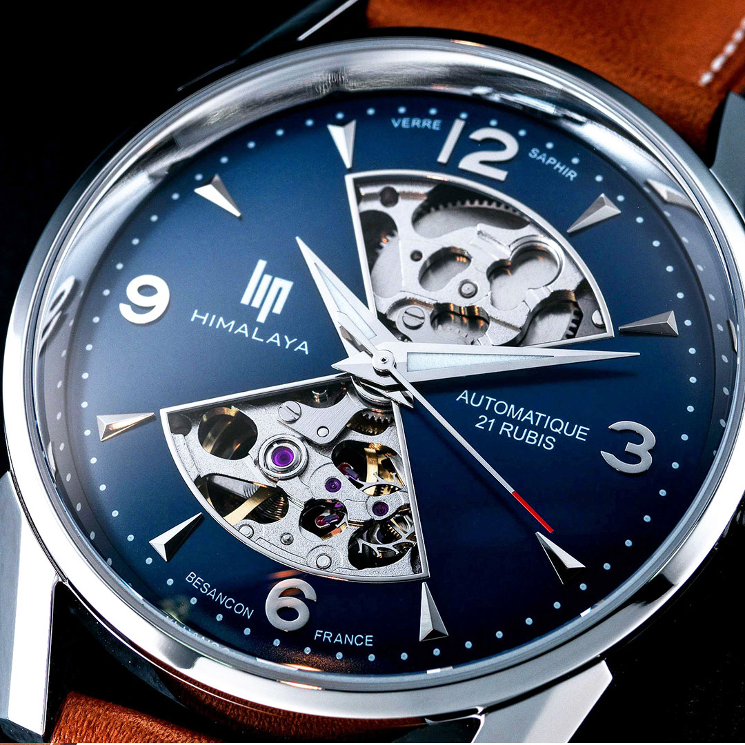 montre lip cadran bleu