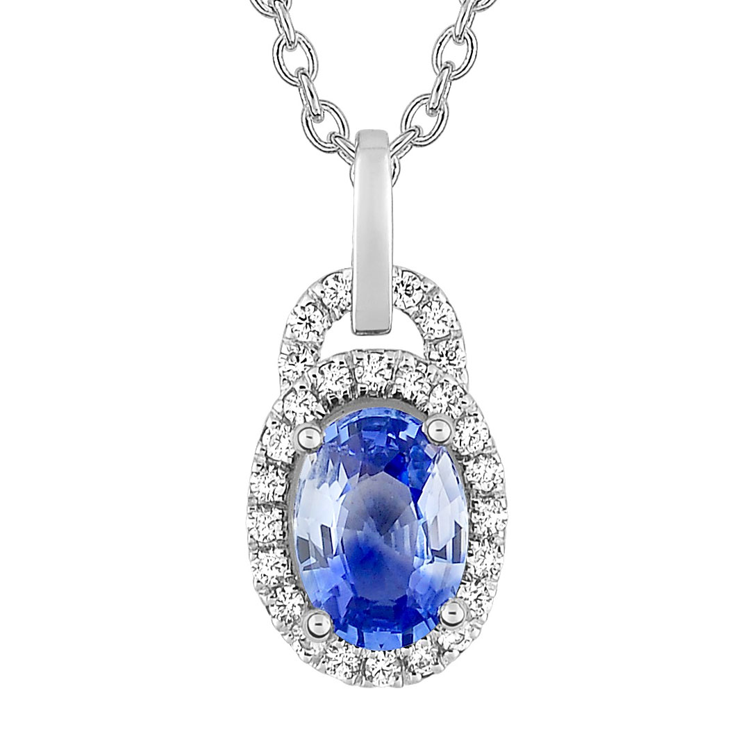 Collier Luxe Diamant Saphir