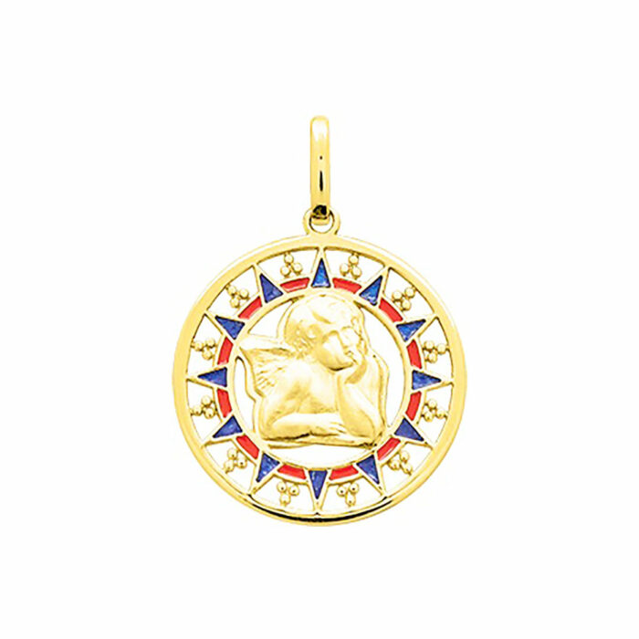 Médaille Ange Laqué 18mm