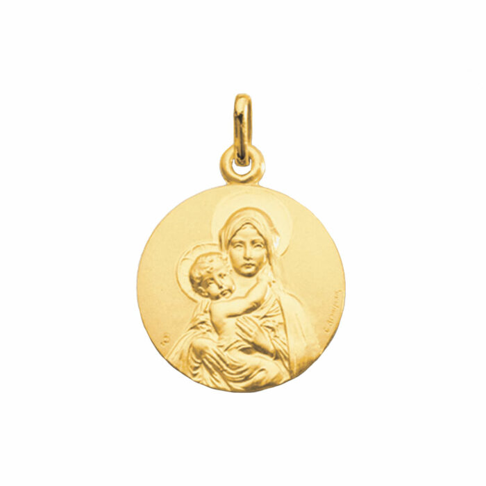 Médaille Vierge à l'Enfant Face 18mm
