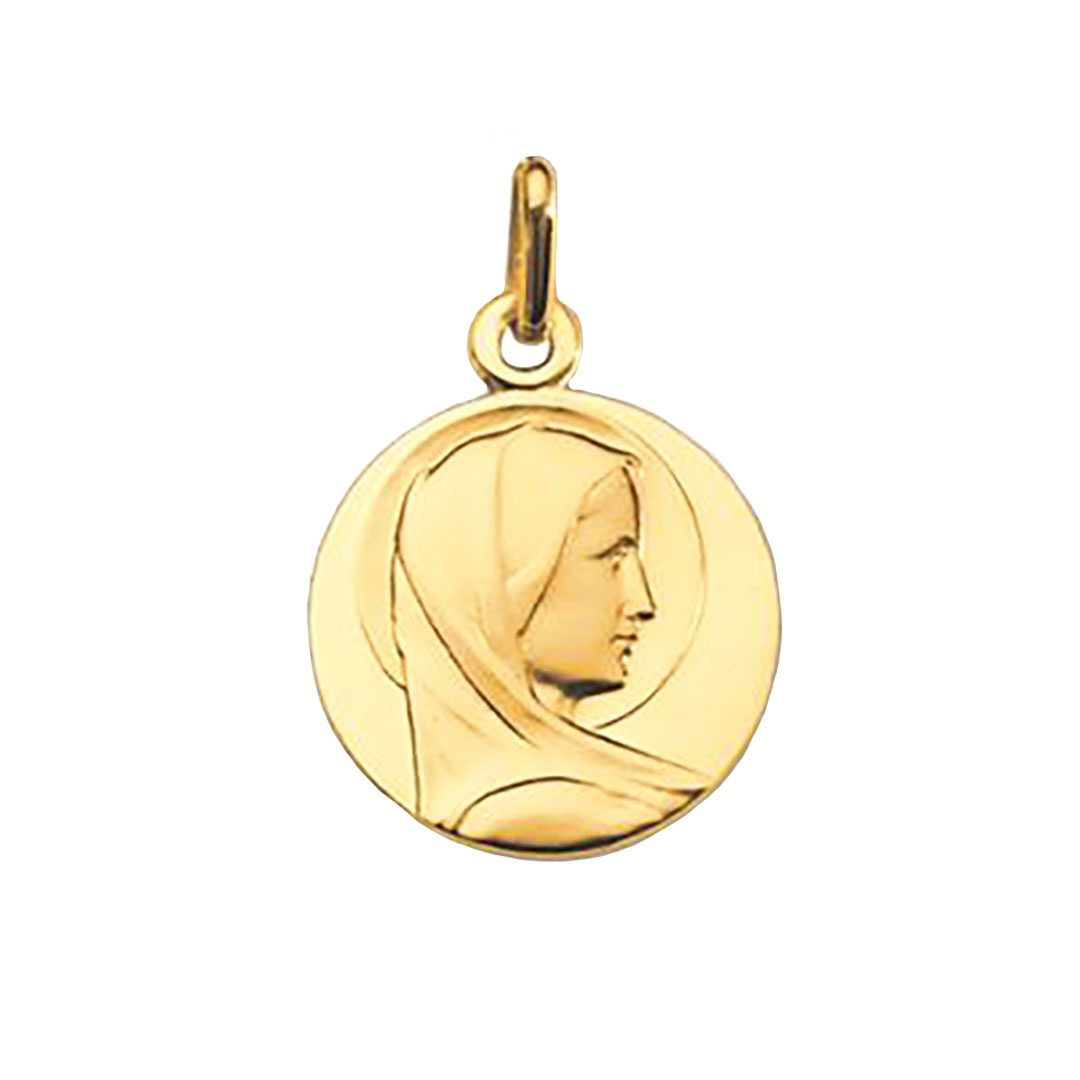 medaille-vierge-aureolee-18mm Médaille Vierge de Profil