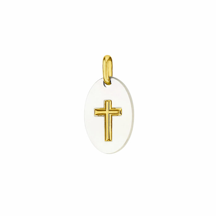 médaille croix nacre