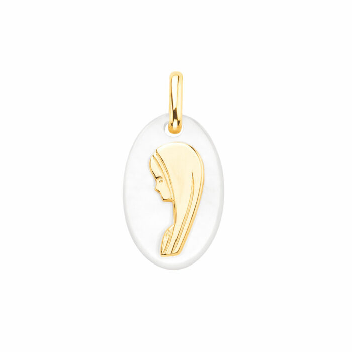 médaille vierge nacre