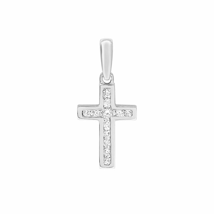 Pendentif Croix Diamant 14mm