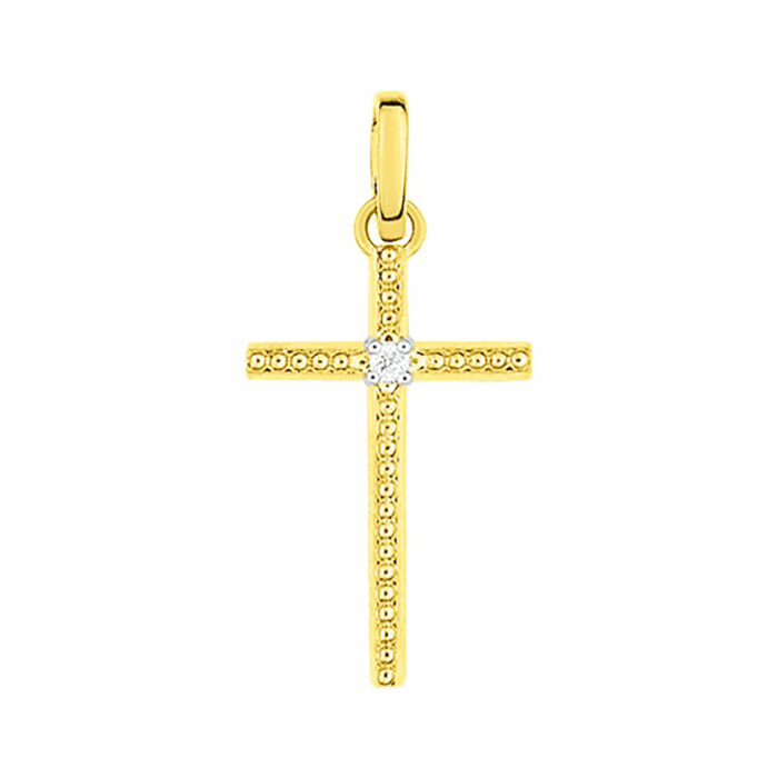 Pendentif Croix Diamant 16mm