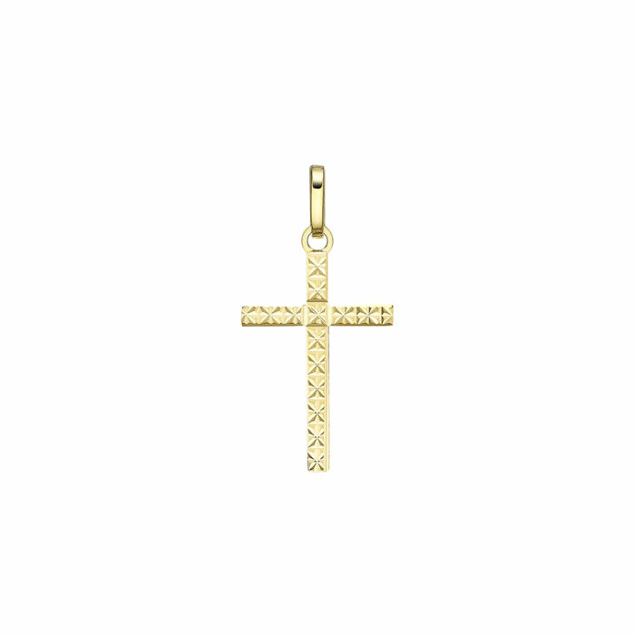 Pendentif Croix Facettée 18mm