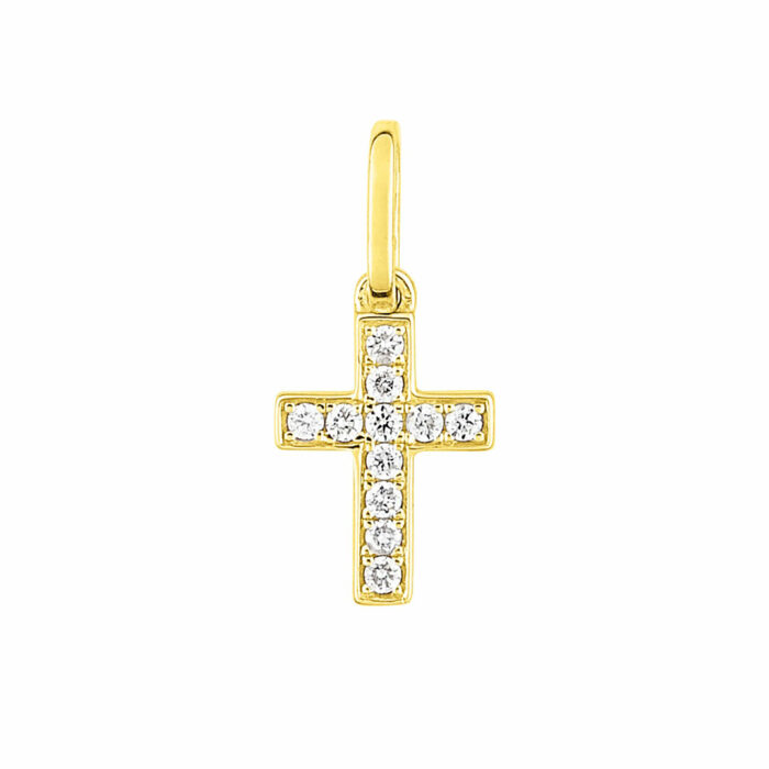 Pendentif Croix Diamant 10mm