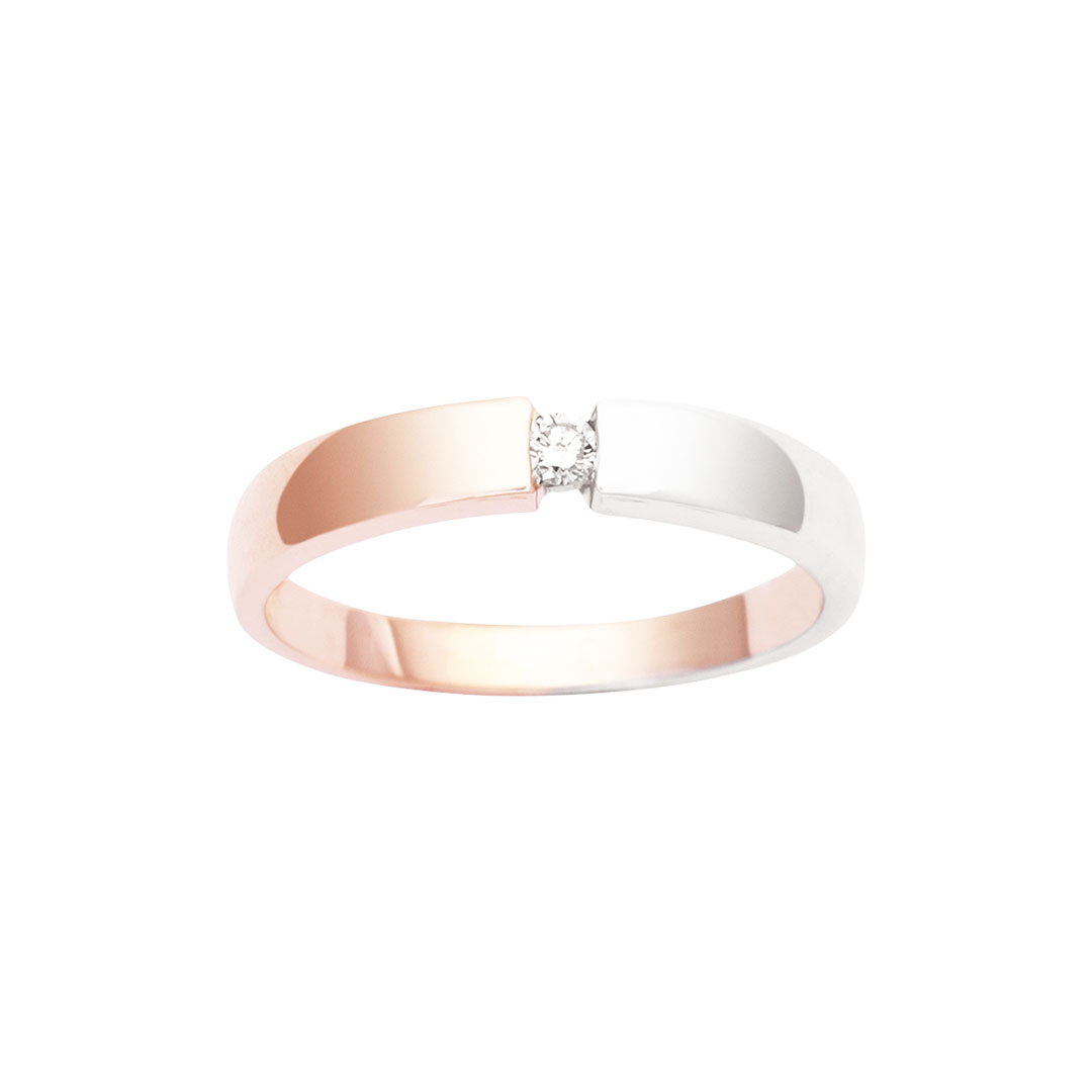 Bague Soldes Diamant Or Rose