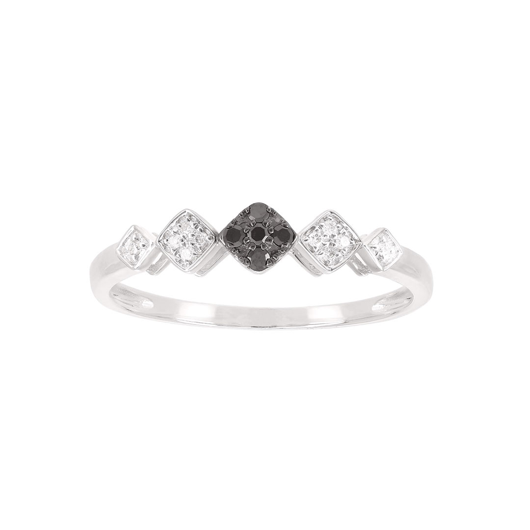 Bague diamant noir