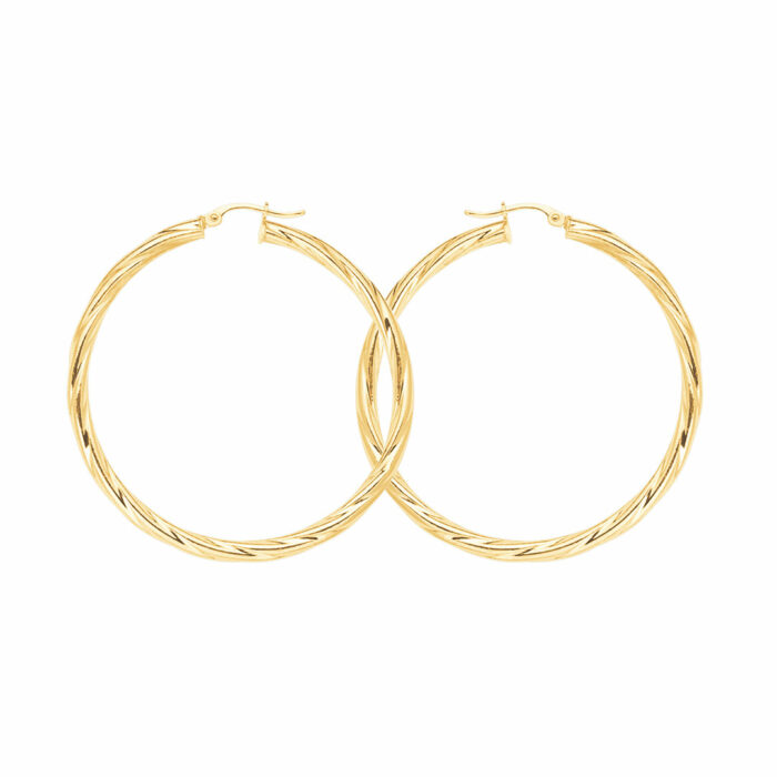 Boucles d'Oreilles Folie 3mm - Diamètre 40mm