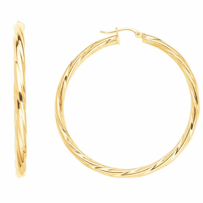 Boucles d'Oreilles Folie 3mm - Diamètre 40mm – Image 2