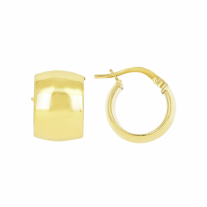 Boucles d'Oreilles Plates 10mm Diamètre 10mm