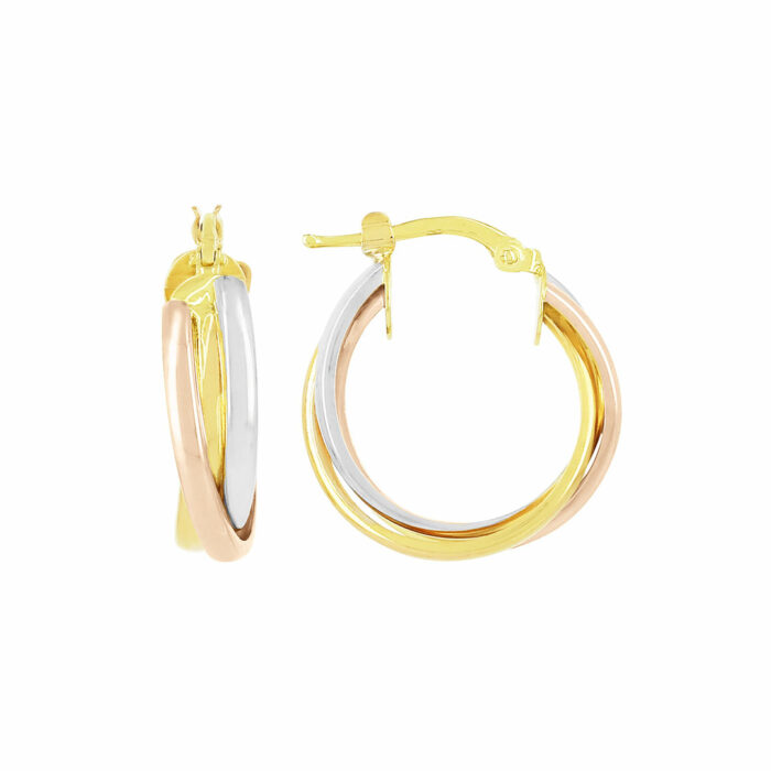 Boucles d'Oreilles 3 Ors Diamètre 16mm