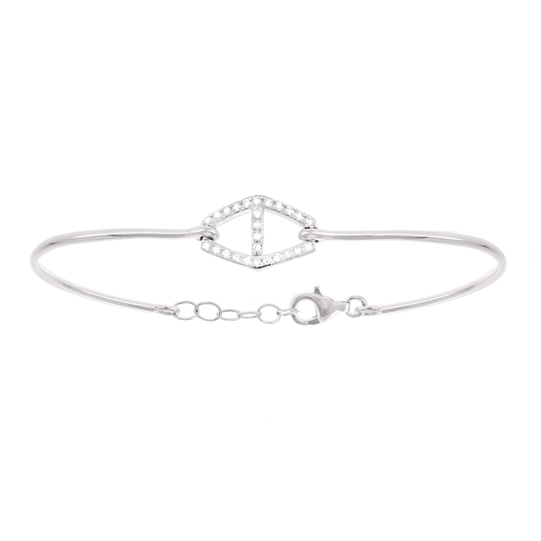 Bracelet pour femme en 2 tons or jaune et blanc avec diamant totalisant  50Pts.. Color: 2 tons | Doucet Latendresse