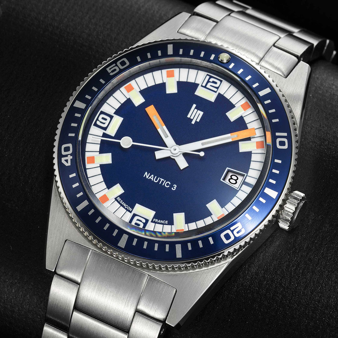 Montre LIP Nautic 3 Acier Noir