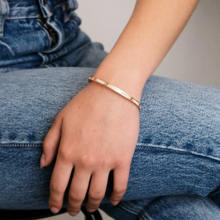 Bracelet Cartier LOVE Pavé - Or Jaune Diamant – Image 3