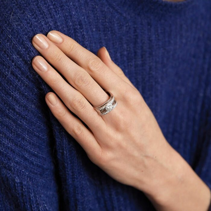 Bague Dinh Van Capucine Or Blanc – Image 3