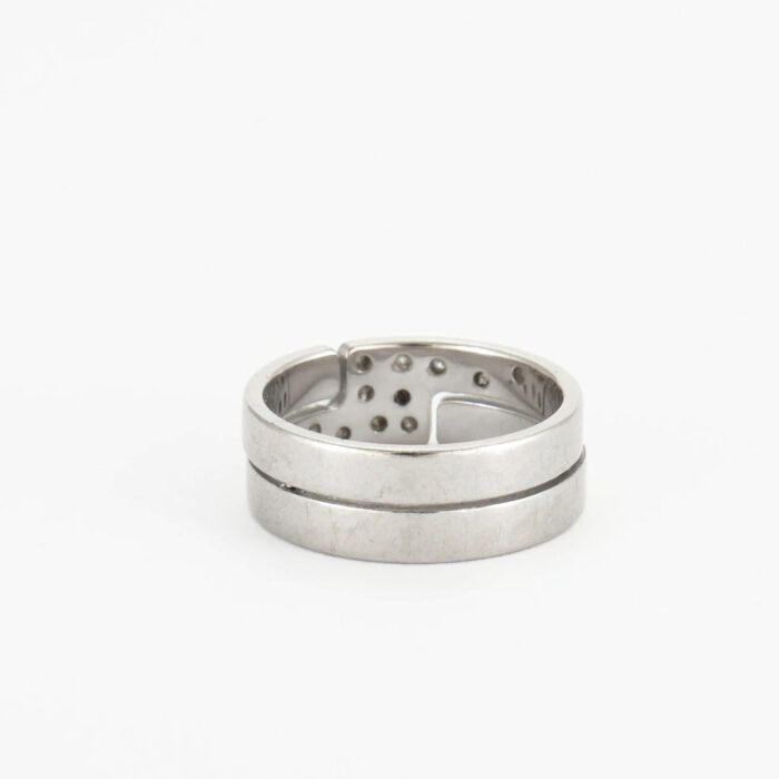 Bague Dinh Van Seventies Diamant Or Blanc – Image 4