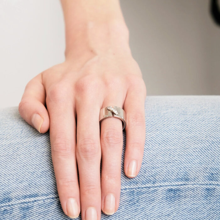 Bague Chaumet Liens Diamant Or Blanc – Image 3