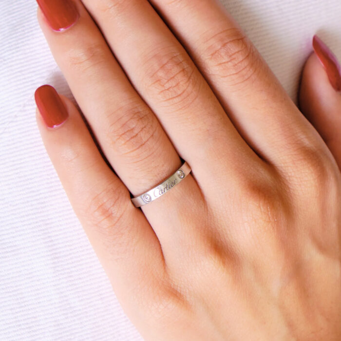 Bague C de Cartier - Or Blanc – Image 2