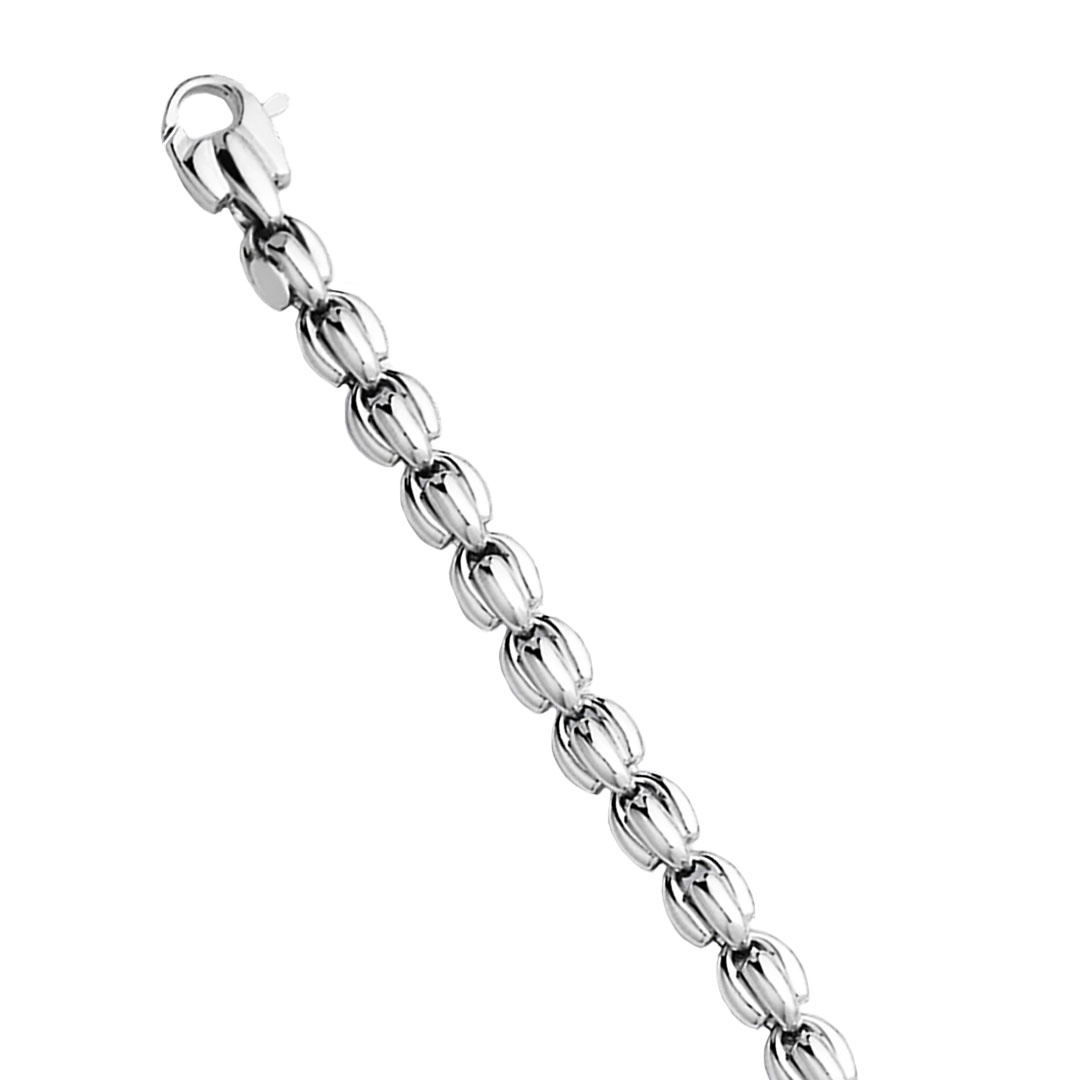 bracelet-coque-7mm-argent-19cm Bracelet Chaîne Argent