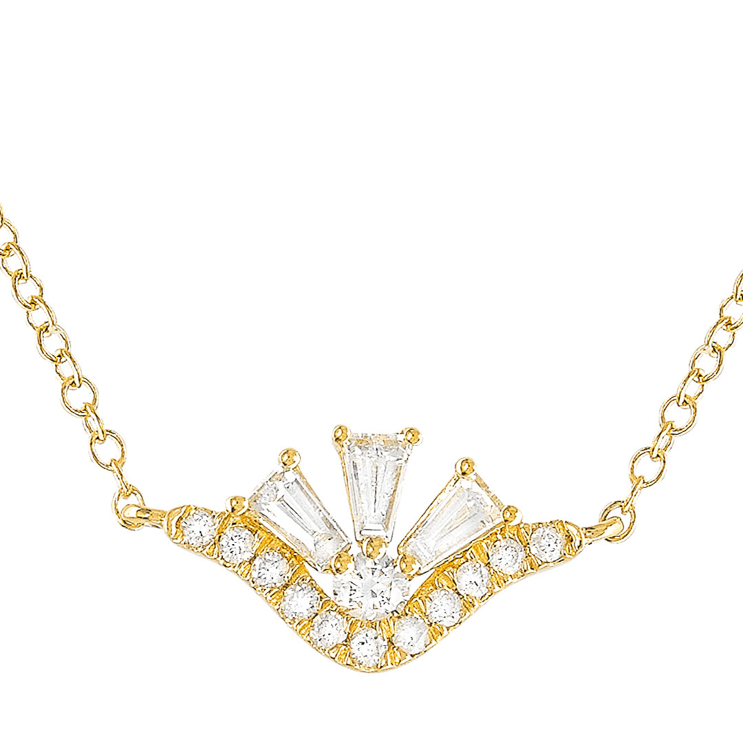 collier éventail de diamants