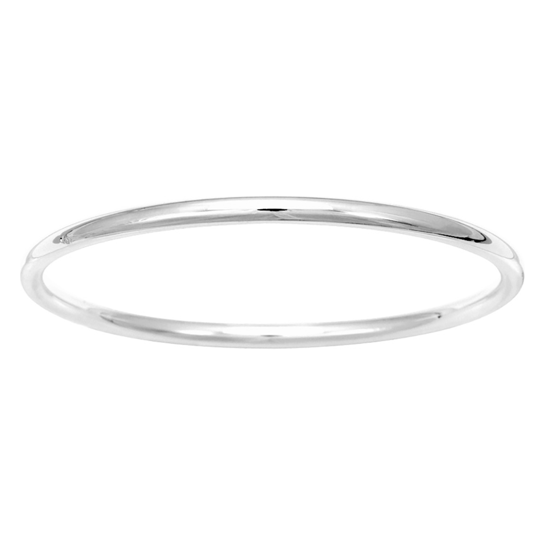 Bracelet Argent GROS FIL ROND TPM + 1/2 anneau - L20cm