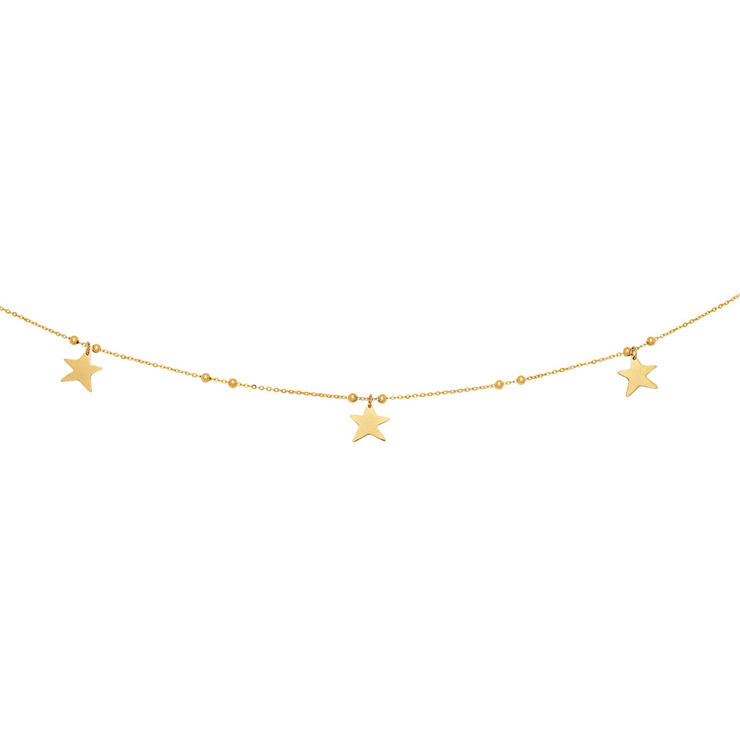 collier étoiles or