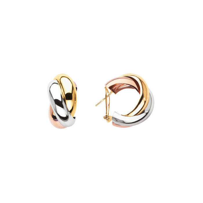 Boucles d'oreilles Bomba Trois Ors 25mm