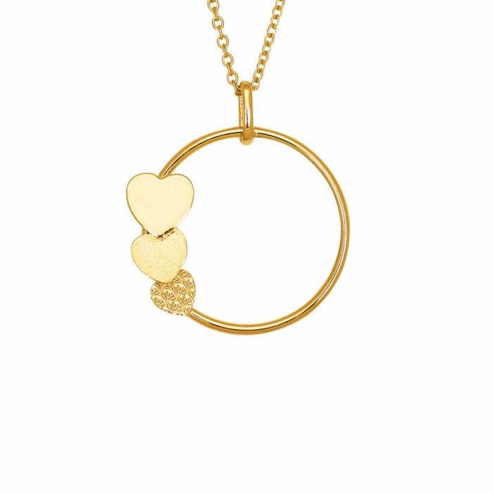 Collier Triple Coeur – Image 2