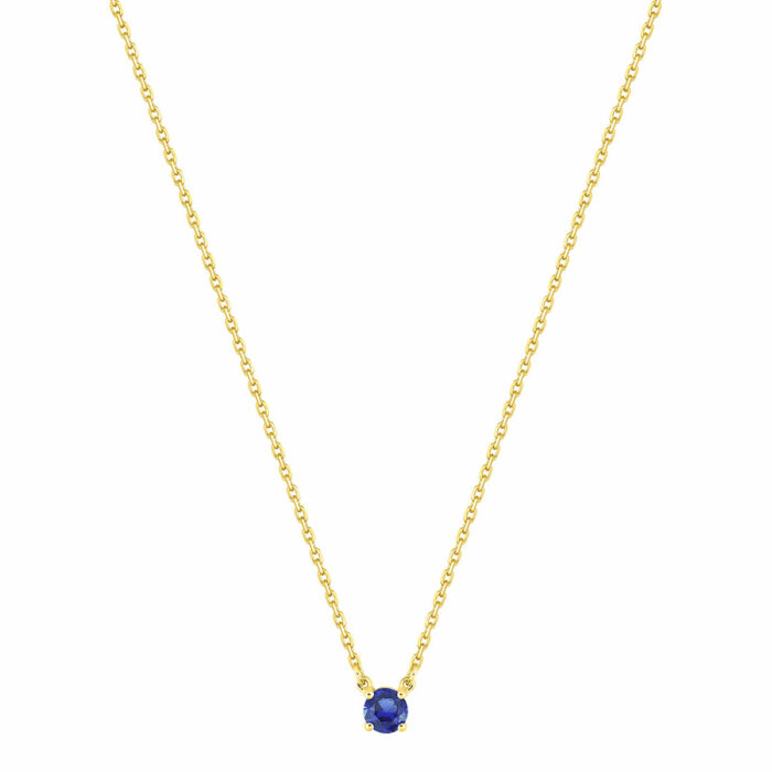 collier saphir solitaire