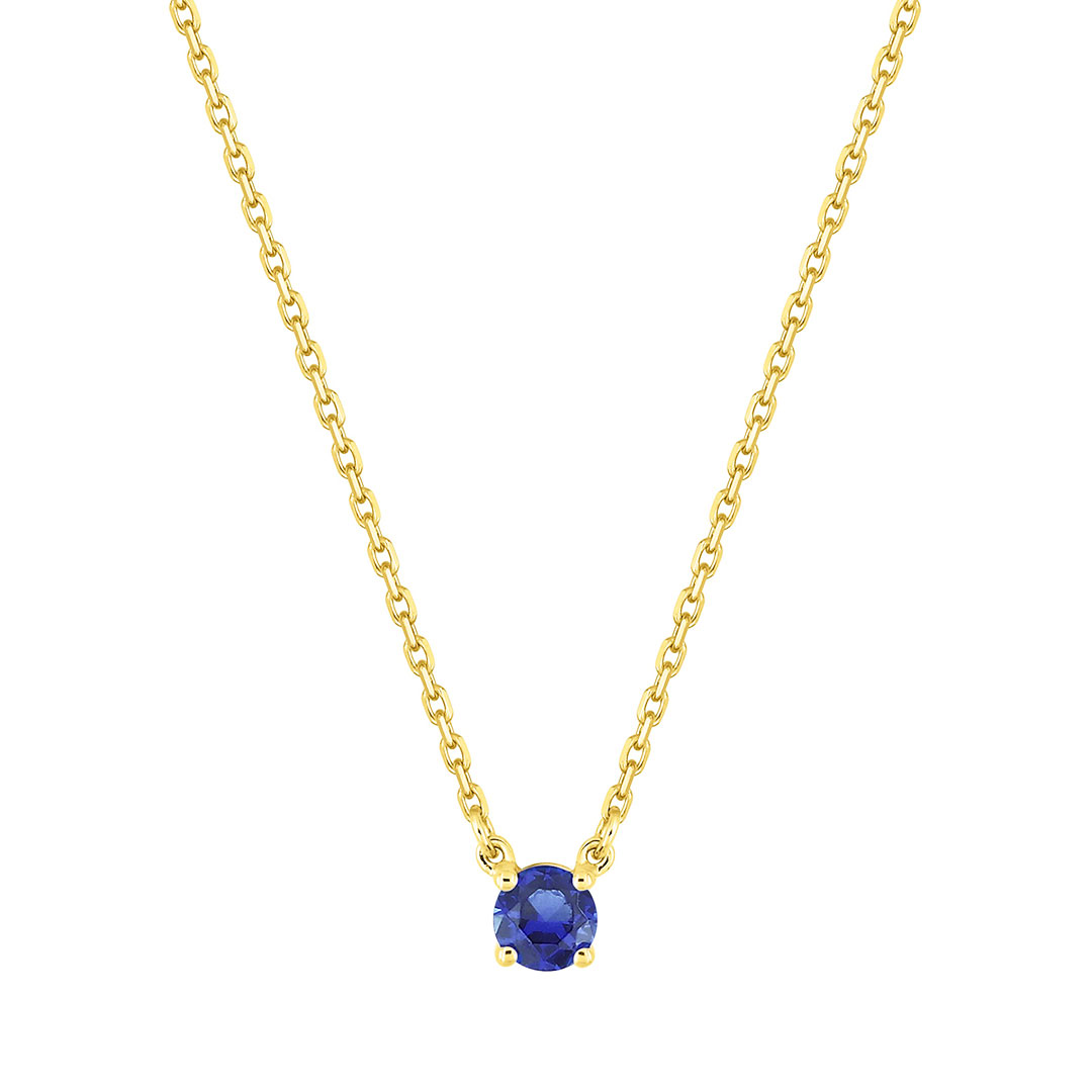 Collier Femme Saphir Bleu