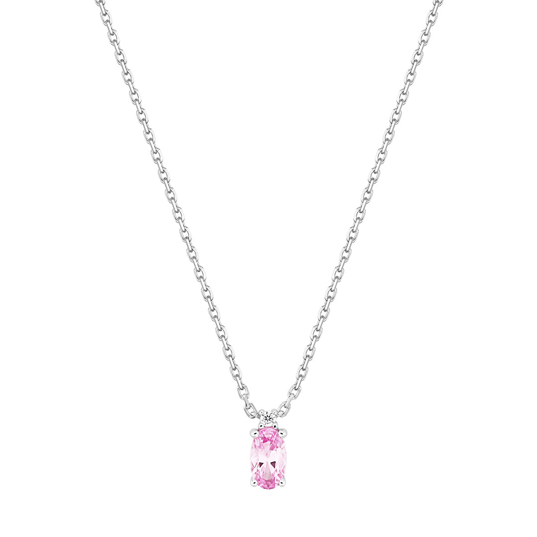 Collier Femme Saphir Rose