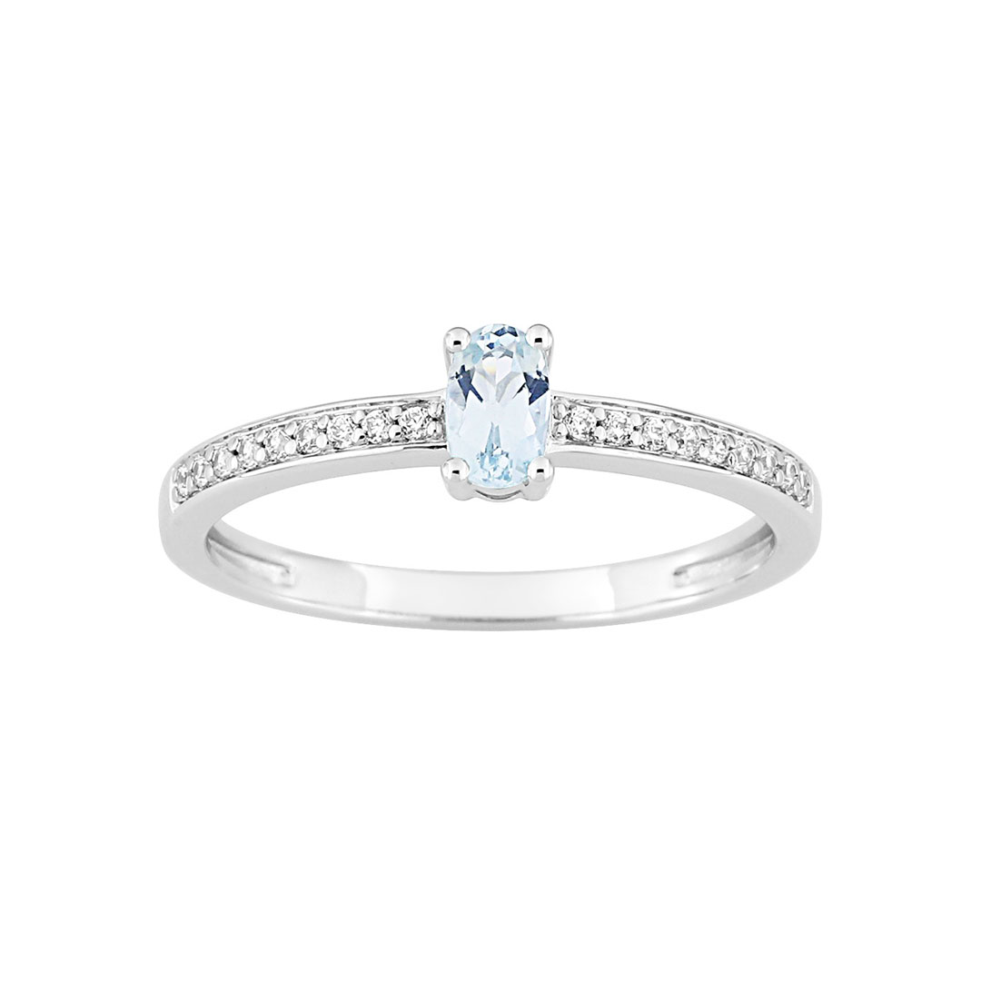 Bague Aigue Marine Diamant