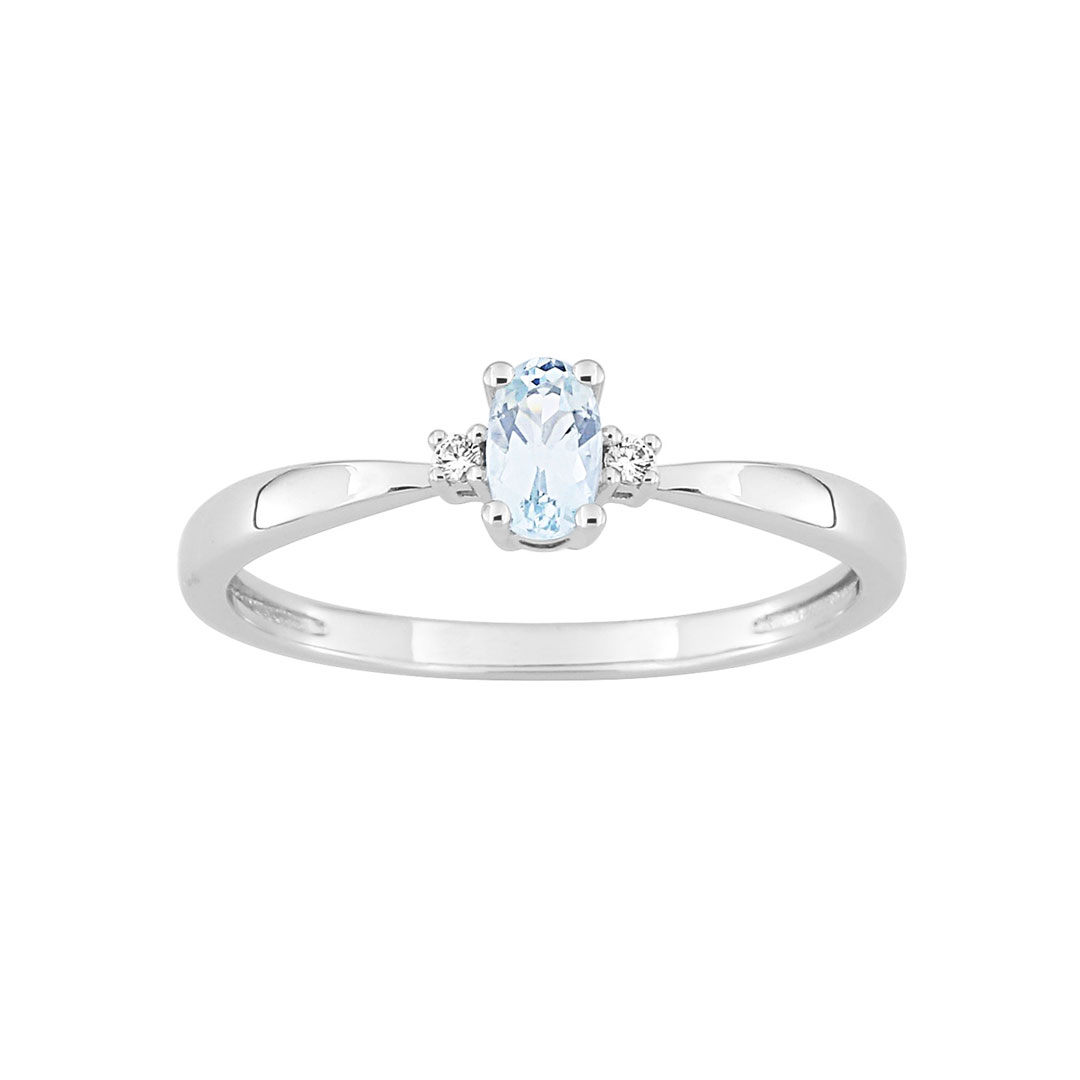 Bague Aigue Marine Diamant