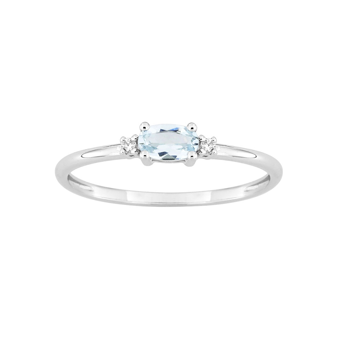 Bague Aigue Marine Diamant