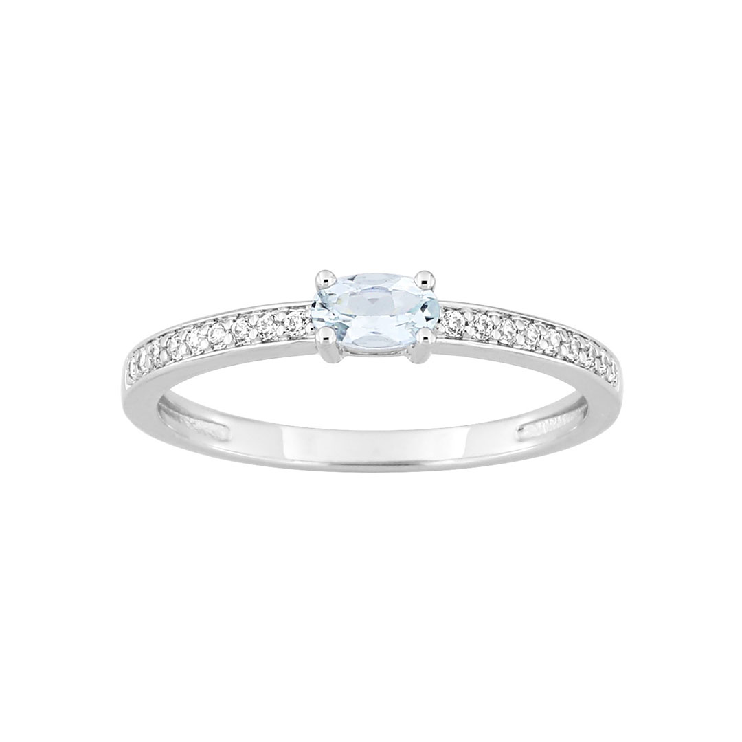 Bague Aigue Marine Diamant