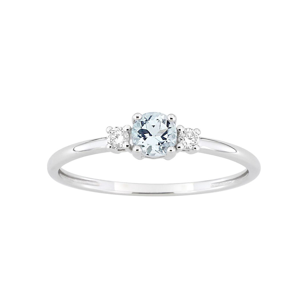 Bague Aigue Marine Diamant