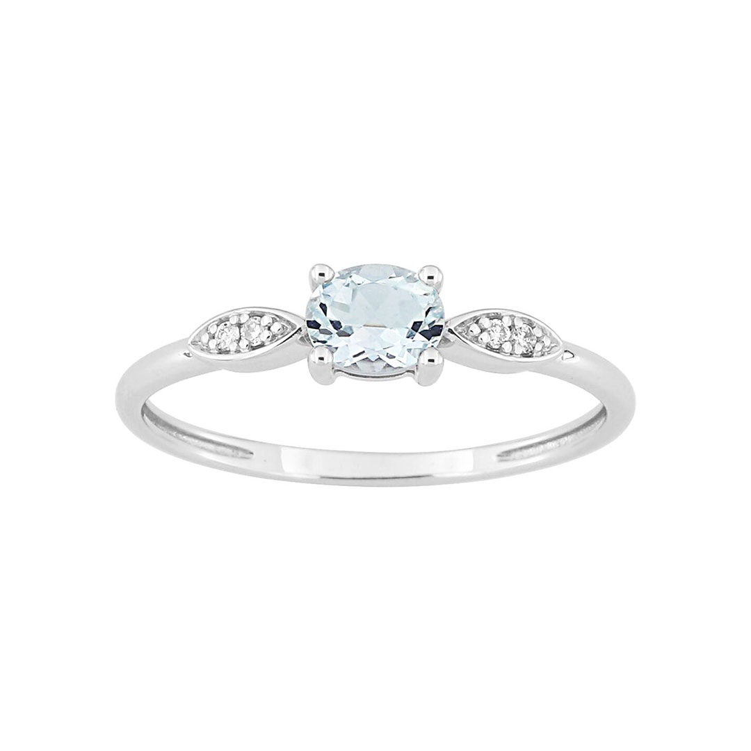 Bague Aigue Marine Diamant