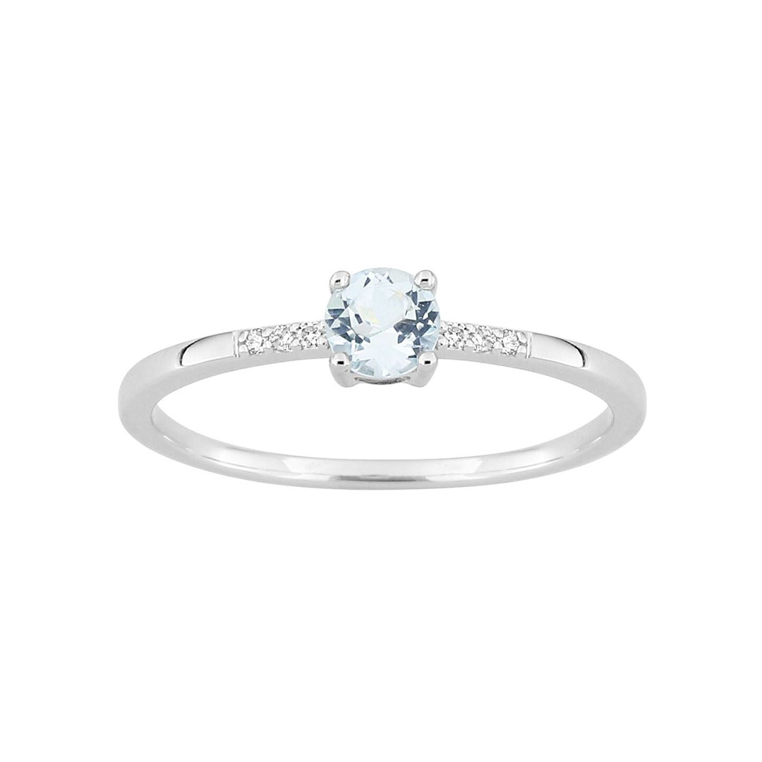 Bague Aigue Marine Diamant